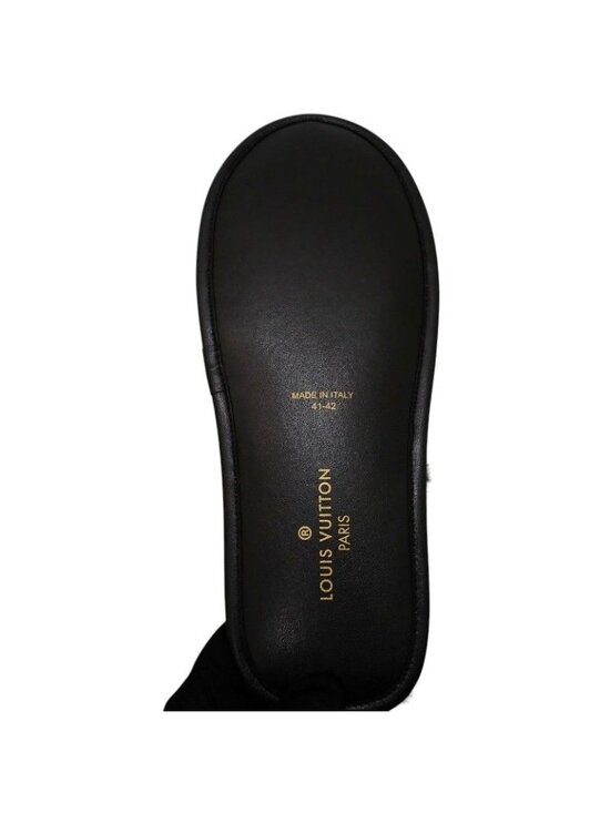 Louis Vuitton LV Suit Line Mules Slippers Room Shoes 42 Velvet Mink Black main image 10